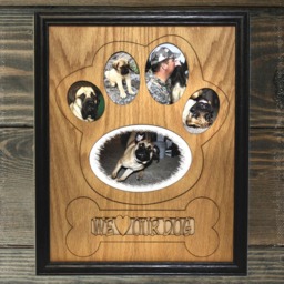 11x14 Dog Picture Frame Collage Mat Insert For - Paw Photo Pet Gift Use Memorial Custom - thumbnail 2