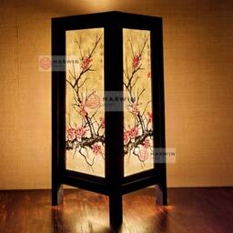Asian Oriental Sakura Cherry Blossom Tree Japanese Lamp Zen Bedside Floor Table Paper Light Shades Bedroom Home Deco - thumbnail 2