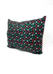 Christmas Paw Prints - Throw Pillow Red Plaid Pet Bed - thumbnail 1