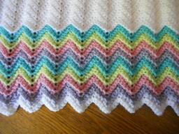 Pastel Rainbow Dreams Baby Ripple Blanket - Ready To Ship