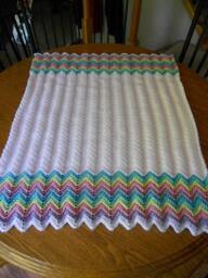 Pastel Rainbow Dreams Baby Ripple Blanket - Ready To Ship - thumbnail 4