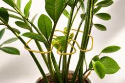Handmade Monstera Plant Support - Leaf Shaped Stem Trellis For Zz, Alocasia & Philodendron Small To Medium Houseplant Wire - thumbnail 1
