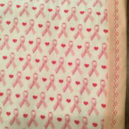 Breast Cancer Awareness Snuggle Cotton Flannel Boomerang Pillow Case - thumbnail 3