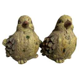 Resin Wood Effect Bird Garden Ornament Sculpture Outdoor Decoration - thumbnail 3