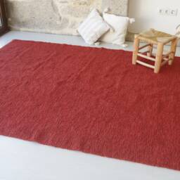 Large Terracotta Rug 5x8 Feet, Area Rug, Living Room Bohemian Soft Kids Minimalist Design, Salon Tapis - thumbnail 3