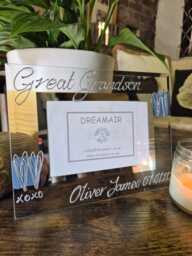 Personalized Grandson Photo Frame, Hand Painted Heart Design - thumbnail 1
