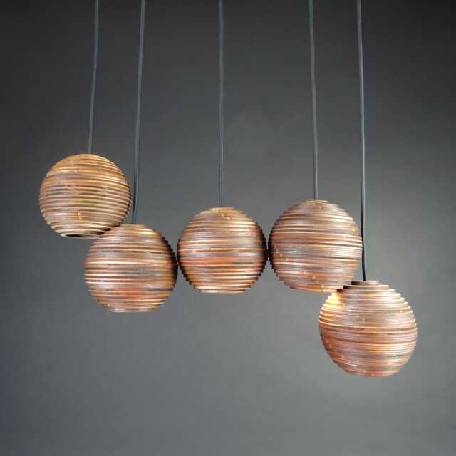 Minimalist Wooden Pendant Light With Modern Poplar Shade For Homes & Offices - Avaritia L14+ - image 1