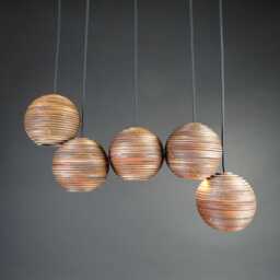 Minimalist Wooden Pendant Light With Modern Poplar Shade For Homes & Offices - Avaritia L14+
