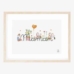 Mother's Day Card, Mom Illustration Poster, Customizable Gift - thumbnail 1