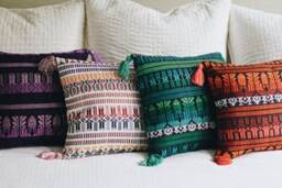 Decorative Pillows, Guatemalan Brocade Cushion Covers, Colourful Fair Trade Throw 30cm Pillow Cover, Accent