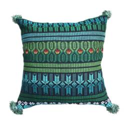 Decorative Pillows, Guatemalan Brocade Cushion Covers, Colourful Fair Trade Throw 30cm Pillow Cover, Accent - thumbnail 3