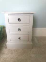 Bedside Cabinet 3 Drawers - Edwardian Style - thumbnail 1