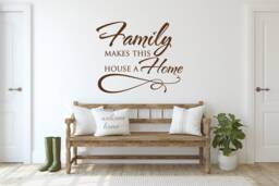 Family Makes This House A Home Wall Decal, Decor P59 - thumbnail 1