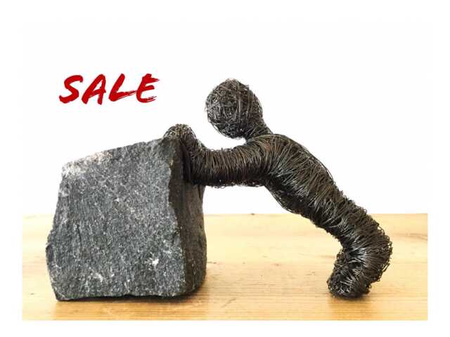 Sale - 40% Off - Instead Of ???115 Pushing Wire Sculpture Handmade Art - image 1