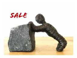 Sale - 40% Off - Instead Of ???115 Pushing Wire Sculpture Handmade Art - thumbnail 1