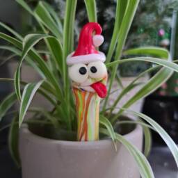 Plant Pot Pets , Cute Worms Funny Planter, Fairy Garden Decor, Glow in The Dark Eyes, Unusual Gift - thumbnail 3