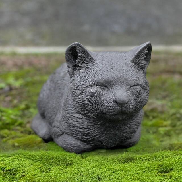 Concrete Kitten Statue Outdoor Cat Decor Stone Kitty Figurine Cement Pet Ornament Memorial Decoration Fantasy Lover Gift Garden Art - image 1