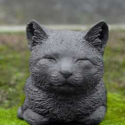 Concrete Kitten Statue Outdoor Cat Decor Stone Kitty Figurine Cement Pet Ornament Memorial Decoration Fantasy Lover Gift Garden Art - thumbnail 2
