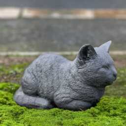 Concrete Kitten Statue Outdoor Cat Decor Stone Kitty Figurine Cement Pet Ornament Memorial Decoration Fantasy Lover Gift Garden Art - thumbnail 3