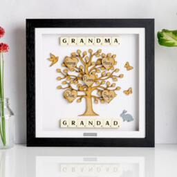 Personalized Grandchildren Family Tree Plaque Scrabble Tile Gift - thumbnail 3