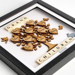 Personalized Grandchildren Family Tree Plaque Scrabble Tile Gift - thumbnail 1