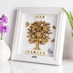 Personalized Grandchildren Family Tree Plaque Scrabble Tile Gift - thumbnail 2