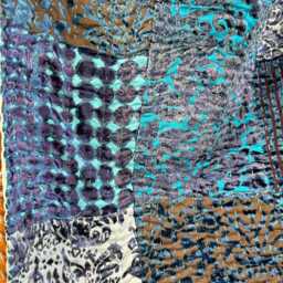 Quilted Velvet Handmade Patchwork Pure Cotton Reversible Bed Sofa Picnic Kids Room Throw Single Twin Dohar Colourful Teal Blue Festive Hues - thumbnail 4