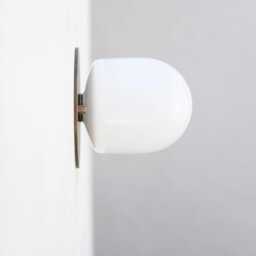 Bathroom Vanity Light, Wall Sconce/Flush Mount Ceiling Light, Modern Sconce/Ceiling Light With White Glass Shade, Ul Listed, No.0278 - thumbnail 2