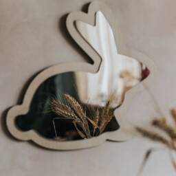 Rabbit Kids Room Mirror, Sustainable Plywood Decor - thumbnail 3