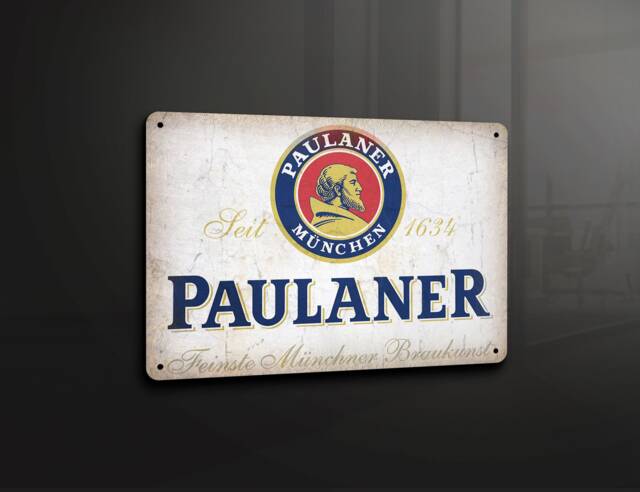 Paulaner Beer Pub Alcohol Bar Lager - Metal Sign Plaque Wall Art Decor Signage