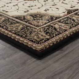 Black Beige Classic Traditional Vintage Thick Living Room Carpet Runners Floral Persian Style Rugs - thumbnail 2