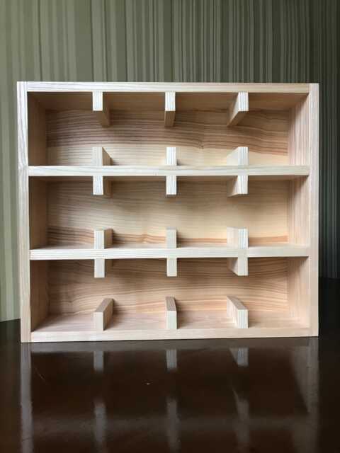 Coffee Mug Shelves, Tea Cup Shelf, Mug Cubby, Wall Mounted Wall Cup Wood Stain, Varnish, Wooden Display Cubby - image 1