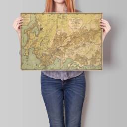 1929 Rio De Janeiro Map Art Print Vintage Wall Decor - thumbnail 2