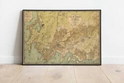 1929 Rio De Janeiro Map Art Print Vintage Wall Decor - thumbnail 1
