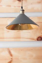 Leather Cone Pendant Light Fixtures For Kitchen & Dining - Decorative Lampshade Japandi Furniture Lightning Game Table