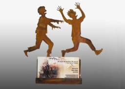 Zombie Chasing Victim Business Card Holder - Free Shipping in Us