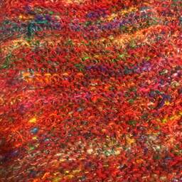 Red Sari Squish Bedspread Or Afghan - thumbnail 3