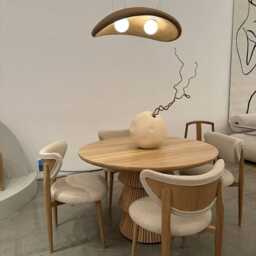 Handmade Clay Pendant Light, Wabisabi Style Ceiling Lamp, Dining Room Lighting - thumbnail 2