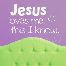 Jesus Loves Me Vinyl Decal, Children's Wall Art Sticker, Bedroom Decor, Nursery, Religious Decals - thumbnail 2