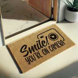 Smile You're No Camera - Quirky & Funny Doormat A Lighthearted Welcome With Just The Right Amount Of Confusion Coir - thumbnail 2