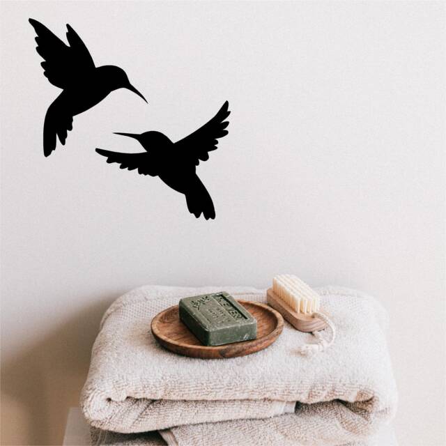 Swallow Pair Vinyl Wall Art, Decal, Sticker, Transfer, Mural, Decor, Rent Friendly, Interior, Exterior, Full Removable, - 0727 - image 1