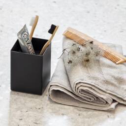 Modern Black Cup For Toothbrushes Foghi, Toothbrush Holder To Industrial Bathroom, Bathroom Accessories, Bath Cup, Dabstory - thumbnail 2