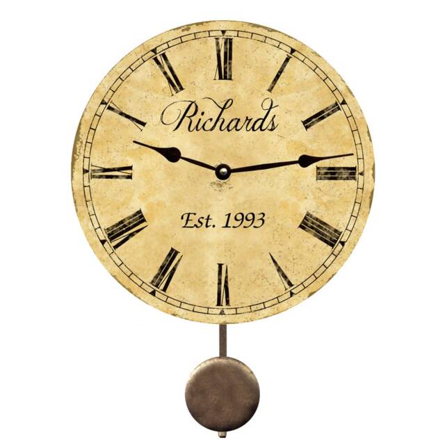 Personalized Classic Name Clock - Pendulum Clock - image 1