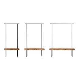 Small Coat Rack Made Of Reclaimed Wood With Practical Bench - thumbnail 4