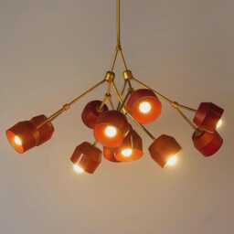 Italian Sputnik Chandelier - Modern Mid-Century Contemporary Brass Light Home Decorative & Christmas Gifts - thumbnail 2