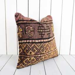 Vintage Turkish Kilim Pillow Cover - 16x16 - thumbnail 2