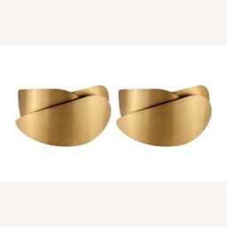 1950S Mid-Century Modern Brass Wall Sconces - Stilnovo Kalmar Style Vintage Lighting, Retro Italian Design - thumbnail 2