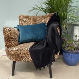 Leopard Animal Print Armchair & Matching Footstool - thumbnail 4