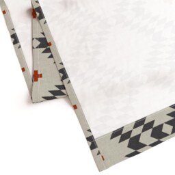Southwestern Curtain Panel - Geometric Woven Look Neutral Nursery Custom Native Natural Orange Large By Holli_Zollinger - thumbnail 4