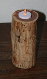 Unique Cedar Tealight Candle Holder - Medium - thumbnail 1